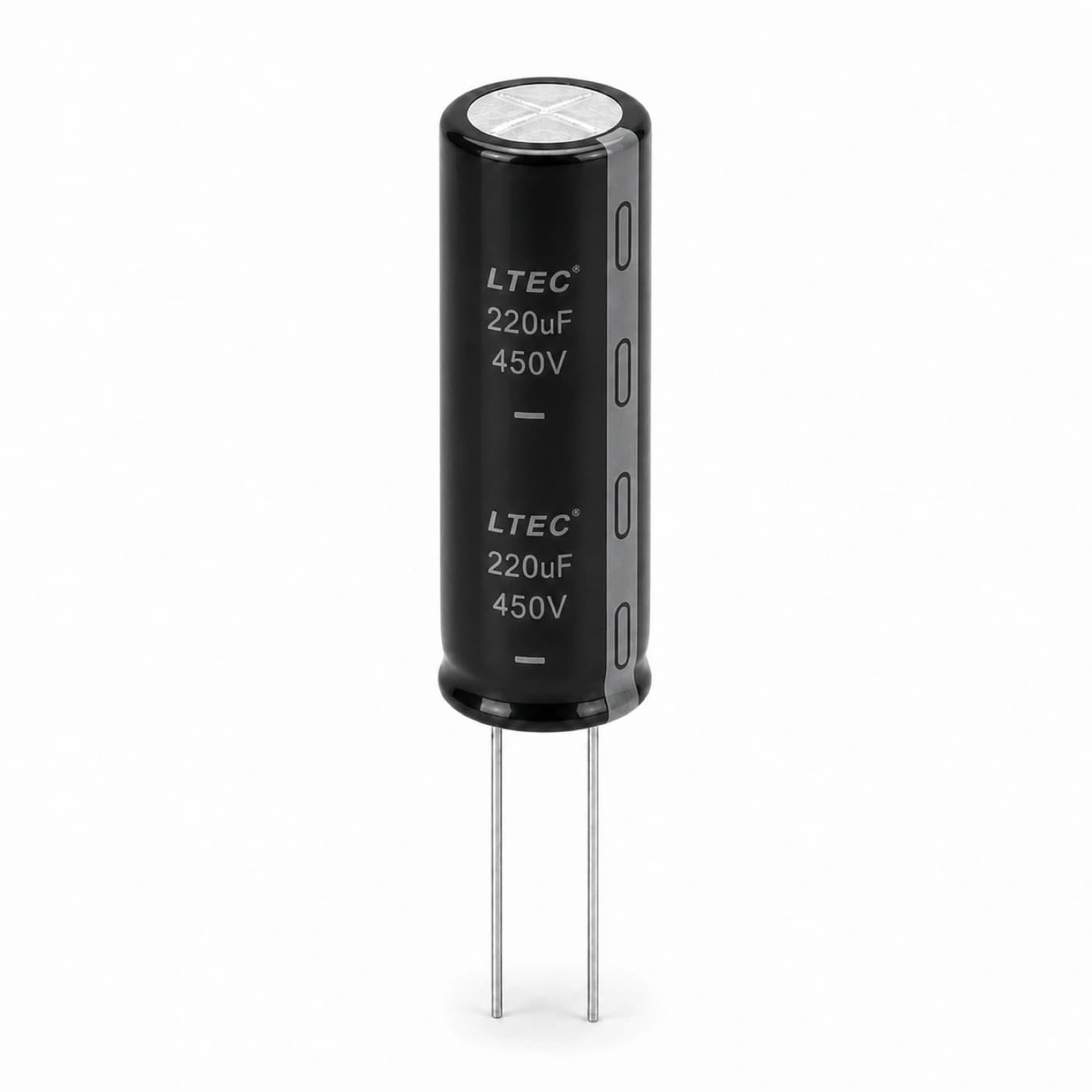 خازن الکترولیتی ال‌تک مدل LTEC 220uF 450V 18×52.5mm — تصویر ۲