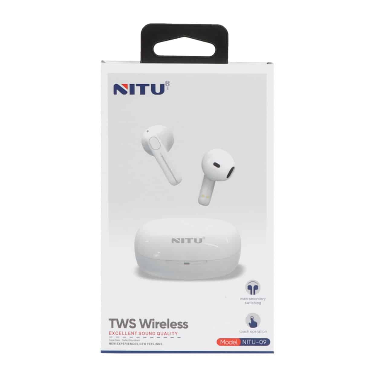 ایرفون بی سیم NITU مدل NITU-09 – سفید NEW — تصویر ۵