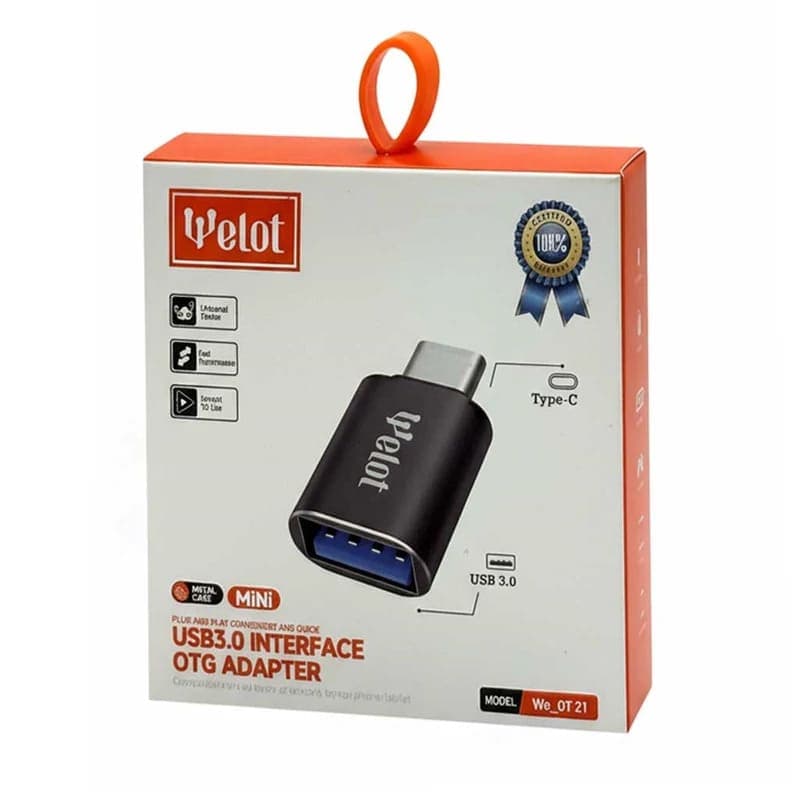 تبدیل OTG تایپ C به USB 3.0 ویلوت (WELOT) مدل WE-OT21 — تصویر ۳