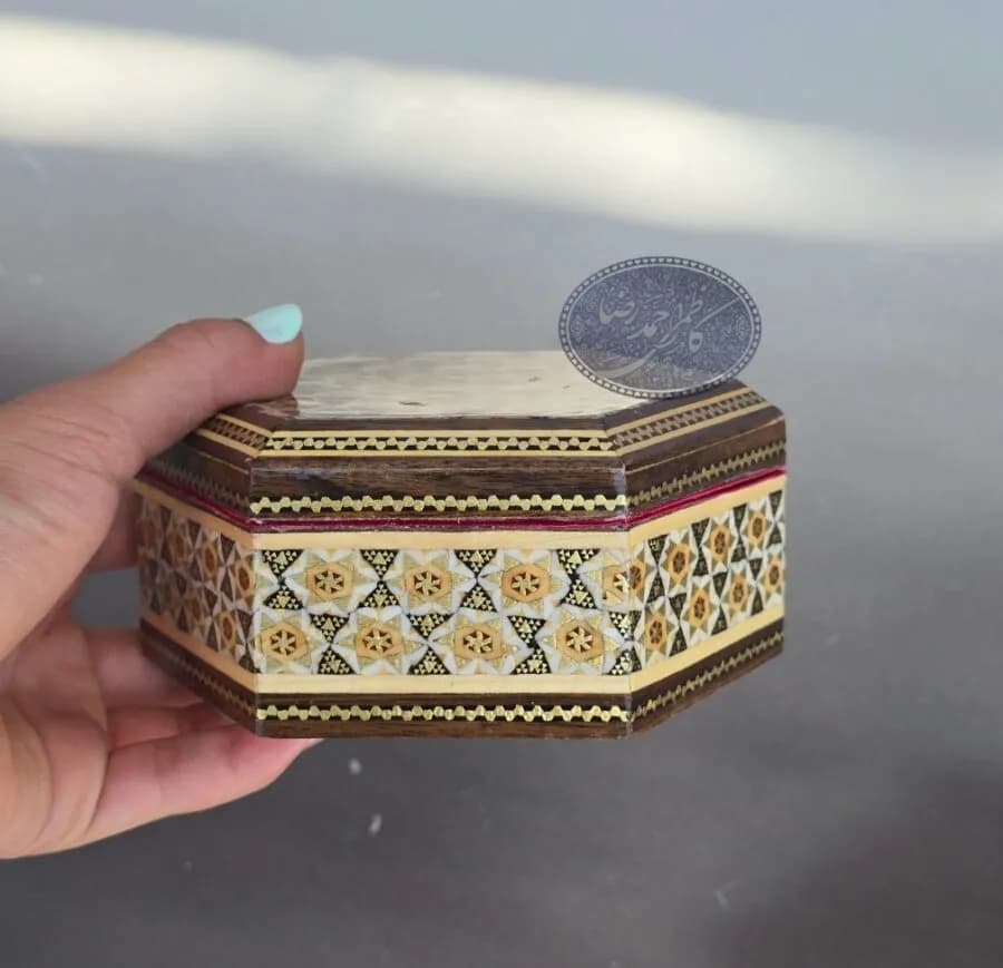 جعبه جواهر 6 گوش خاتم فرفره ای — تصویر ۷