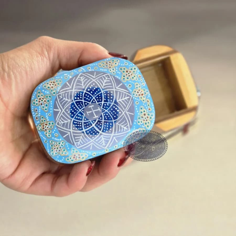 جا سکه ای کشویی خاتم و نقاشی اسلیمی