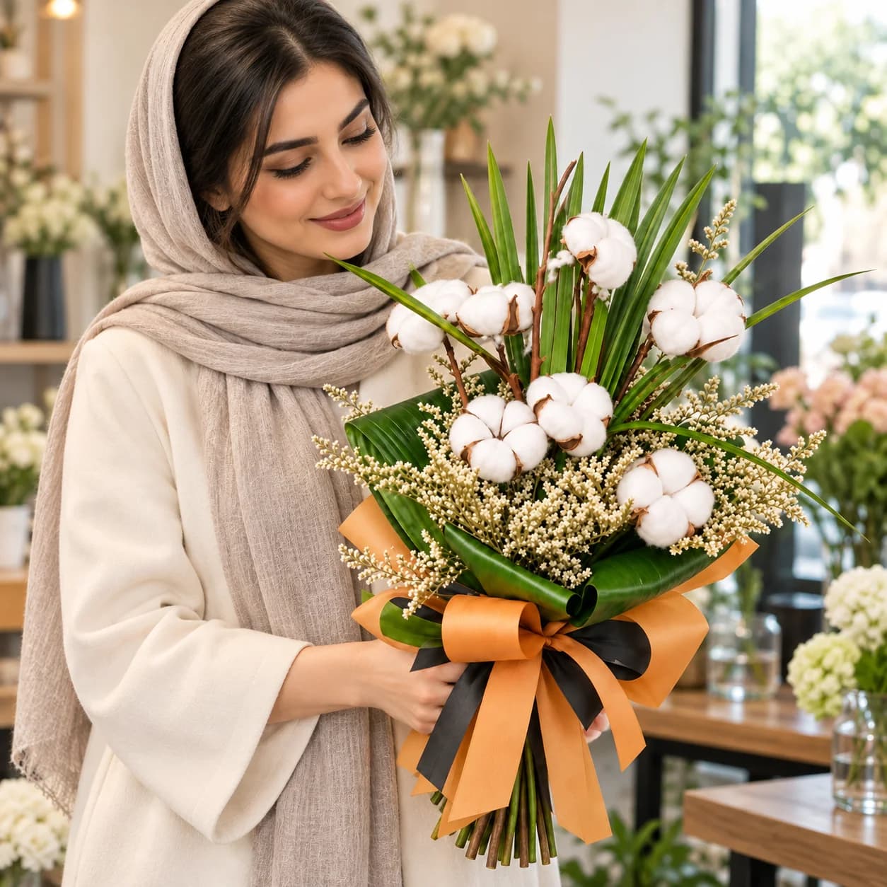 دسته گل پنبه ای کد 57895