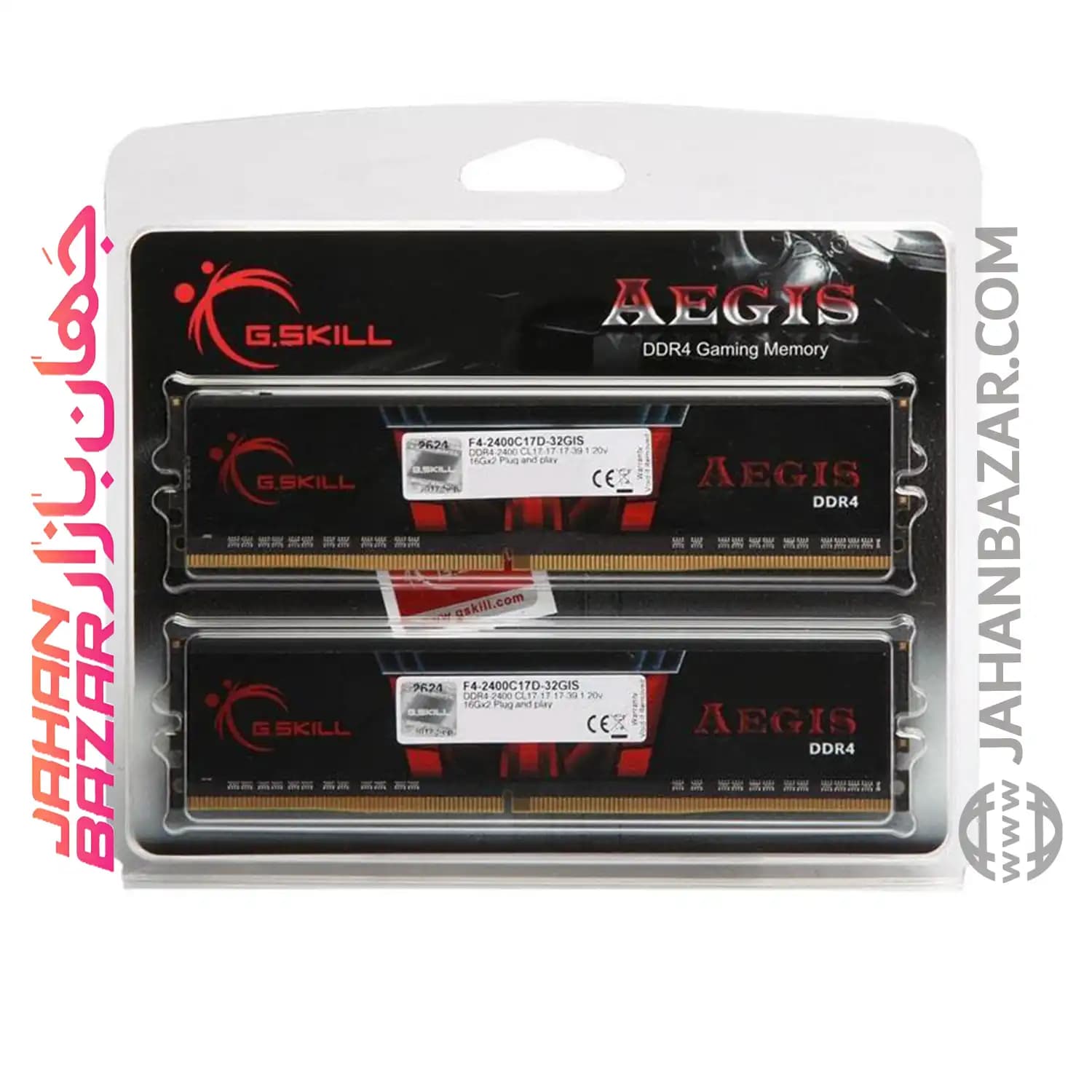 رم دسکتاپ جی اسکیل DDR4 دو کاناله MHz 3200 G.Skill AEGIS ظرفیت CL16 16GB — تصویر ۲
