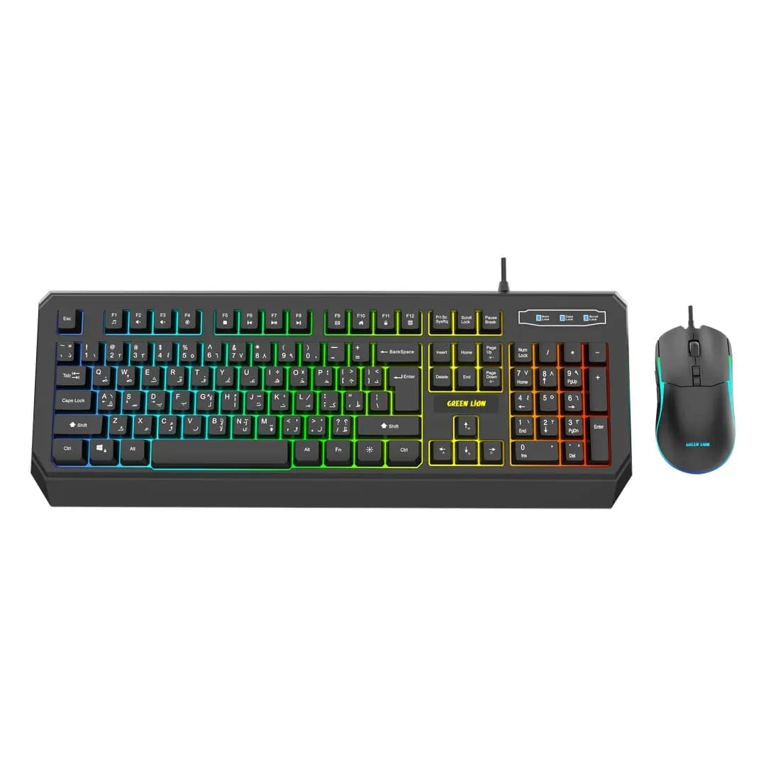 ست کیبورد و ماوس گیمینگ گرین لاین مدل Green Lion GKM-65