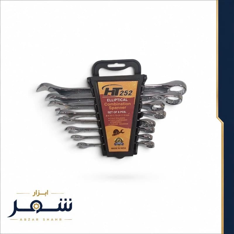 آچار یکسر رینگ 8 عددی پلکانی HT-252