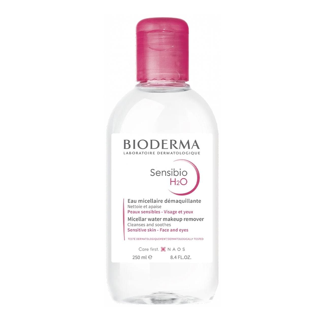 محلول پاک کننده آرایش Sensibio H2O حجم 250 میلی لیتر بایودرما BIODERMA