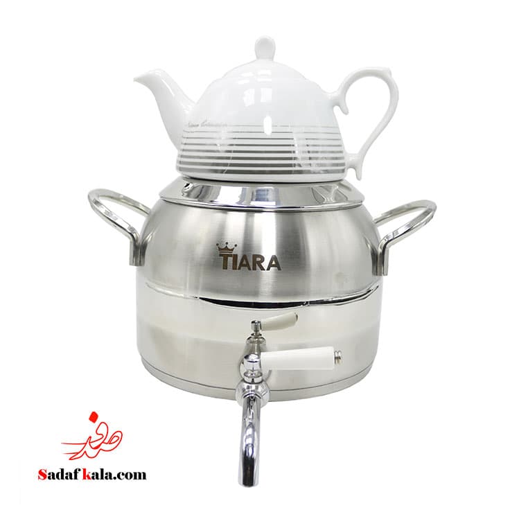 کتری قوری شیر دار 6 لیتر استیل تیارا / 6025 — تصویر ۴