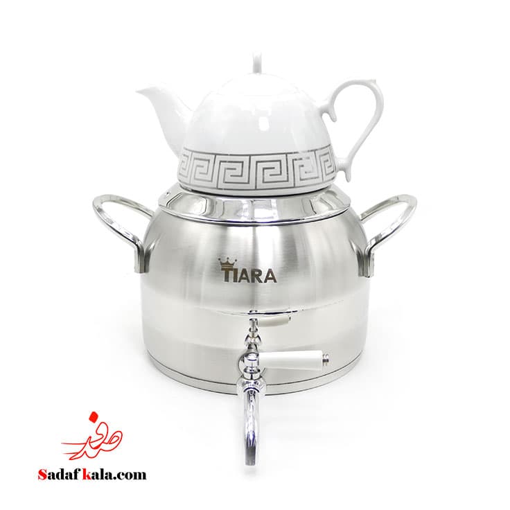کتری قوری شیر دار 6 لیتر استیل تیارا / 6025 — تصویر ۲