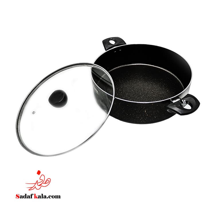ماهیتابه سایز 32 دو دسته درب دار گرانیت تیارا/32PTG — تصویر ۳