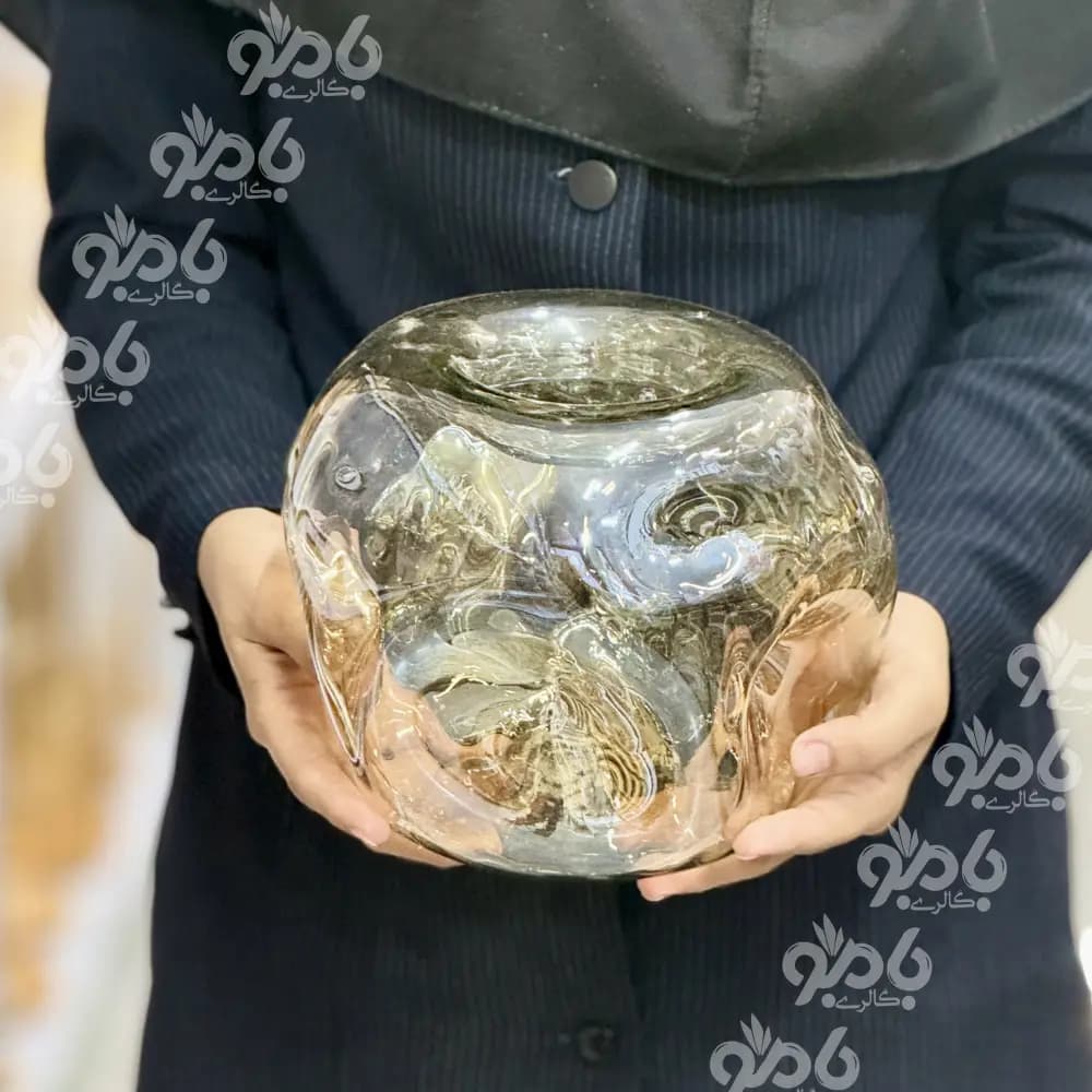 گلدان شیشه ای کدویی دفرمه — تصویر ۵