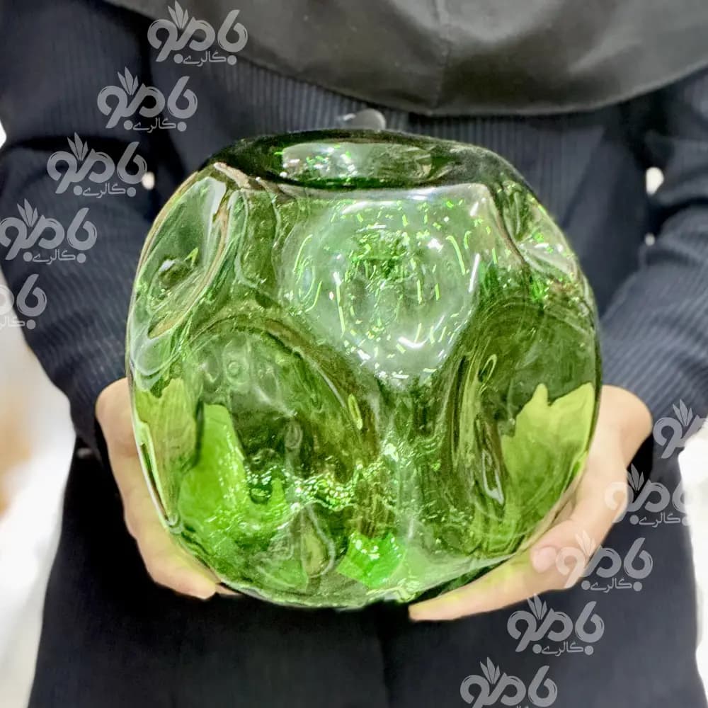 گلدان شیشه ای کدویی دفرمه — تصویر ۶