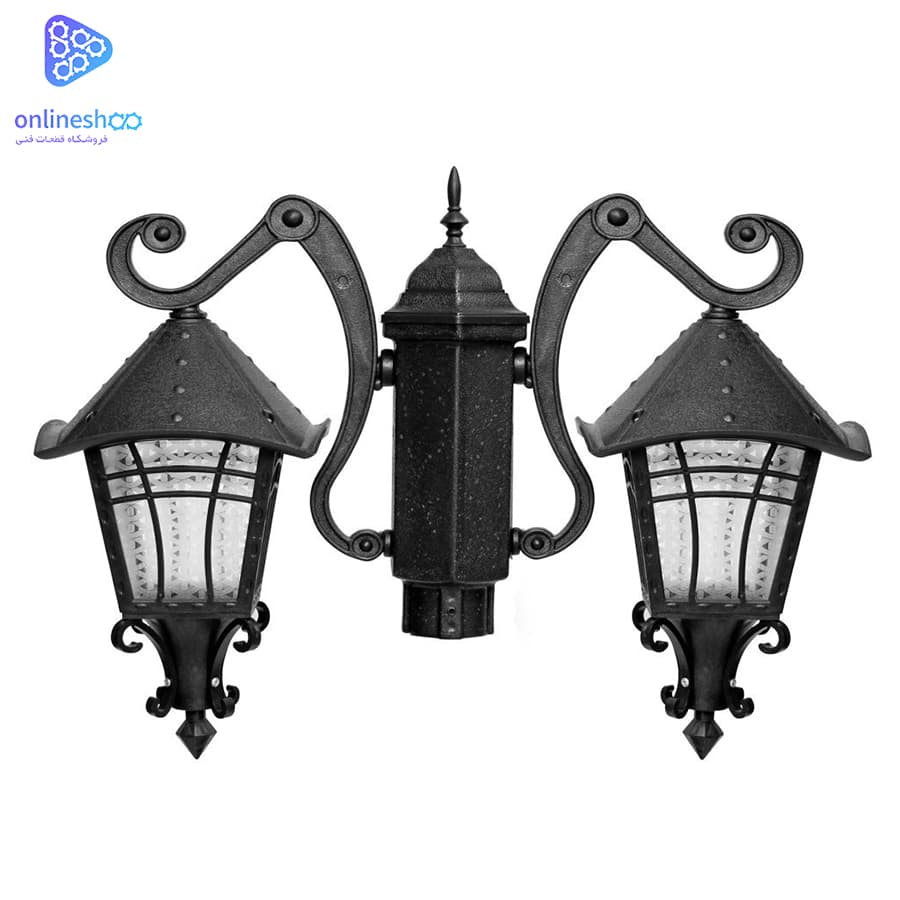 چراغ پارکی دو شاخه مدل کاترین