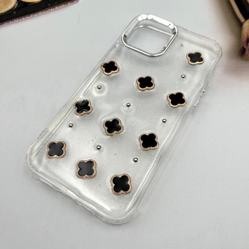 قاب گوشی iPhone 12 / iPhone 12 Pro آیفون Crystal Shine کریستالی شفاف شاین دار محافظ لنز برجسته Silver طرح ونکلیف کد 692037 — تصویر ۲