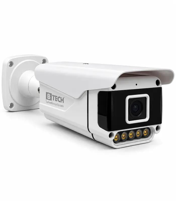 دوربین بولت IP کیفیت 5MP لنز 3.6mm دید در شب رنگی (وارم لایت) + پلاک خوان + میکروفن برند B-TECH مدل BLIP5WL-BT6660-LPR — تصویر ۲