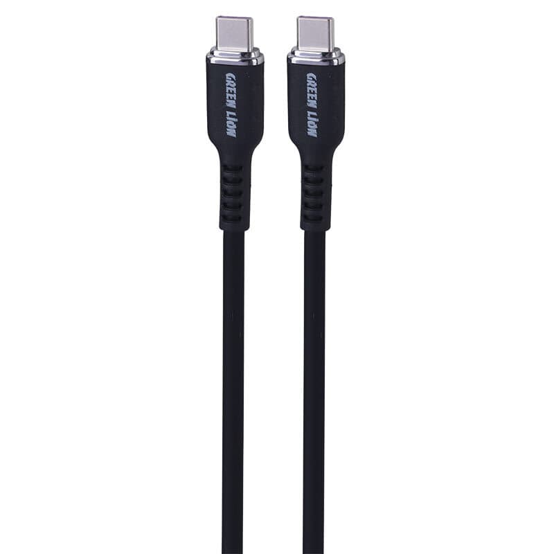کابل دو سر تایپ سی فست شارژ 60 وات گرین لاین GNSILNTTCBK طول 1 متر — تصویر ۲