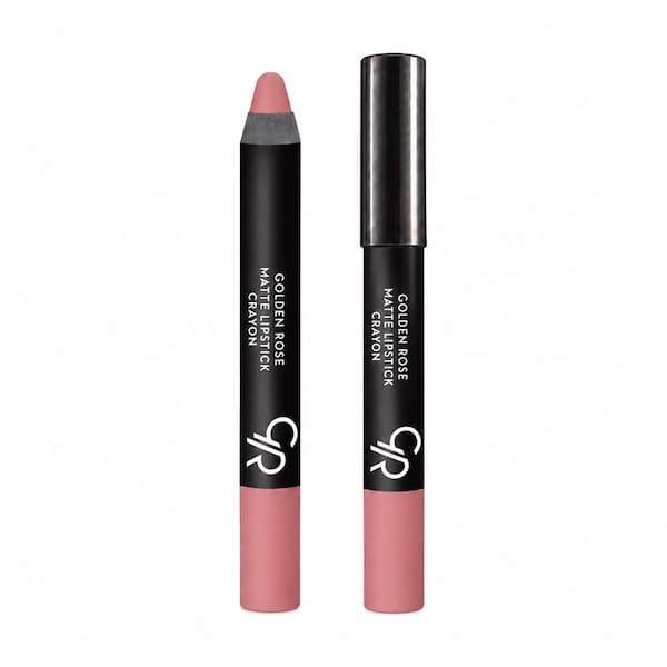 رژ لب مدادی مات گلدن رز Matte Lipstick Crayon با بافت مخملی