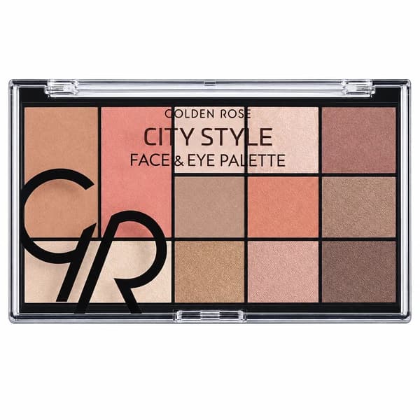 پالت صورت و چشم گلدن رز City Style مدل Warm Nude 01