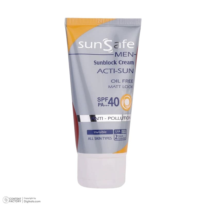 کرم ضدآفتاب بی رنگ آقایان سان‌سیف SPF40 — تصویر ۷