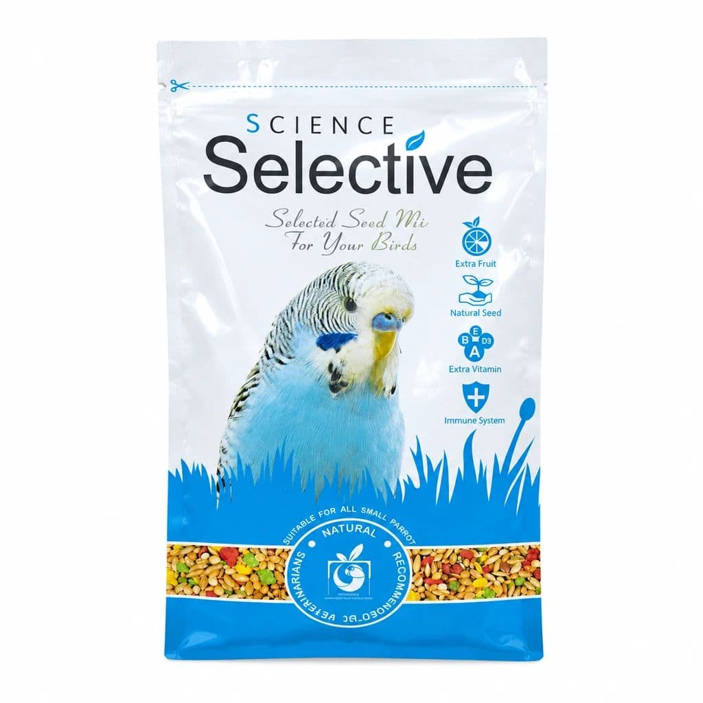 خوراک پلت مرغ عشق سلکتیو مدل BUDGIES وزن ۱ کیلوگرم