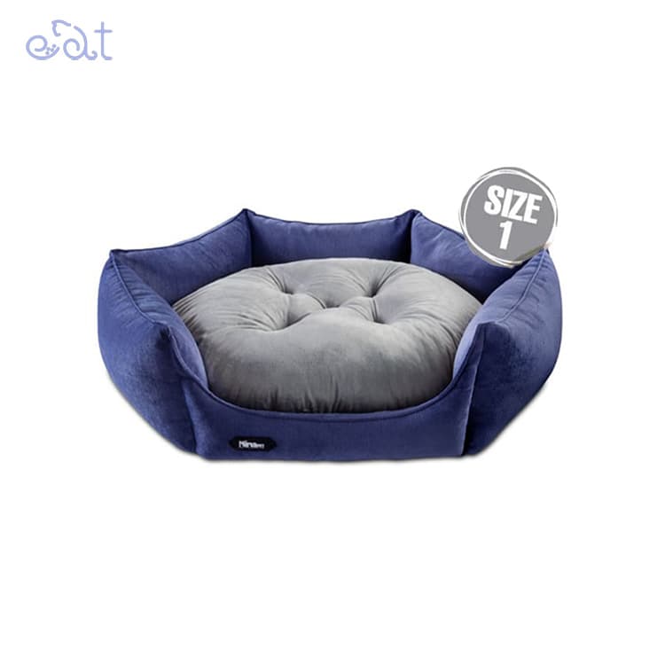 جای خواب سگ و گربه مدل شش ضلعی برند نیناپت NinaPet(رنگ سرمه ای،طوسی – سایز 1)
