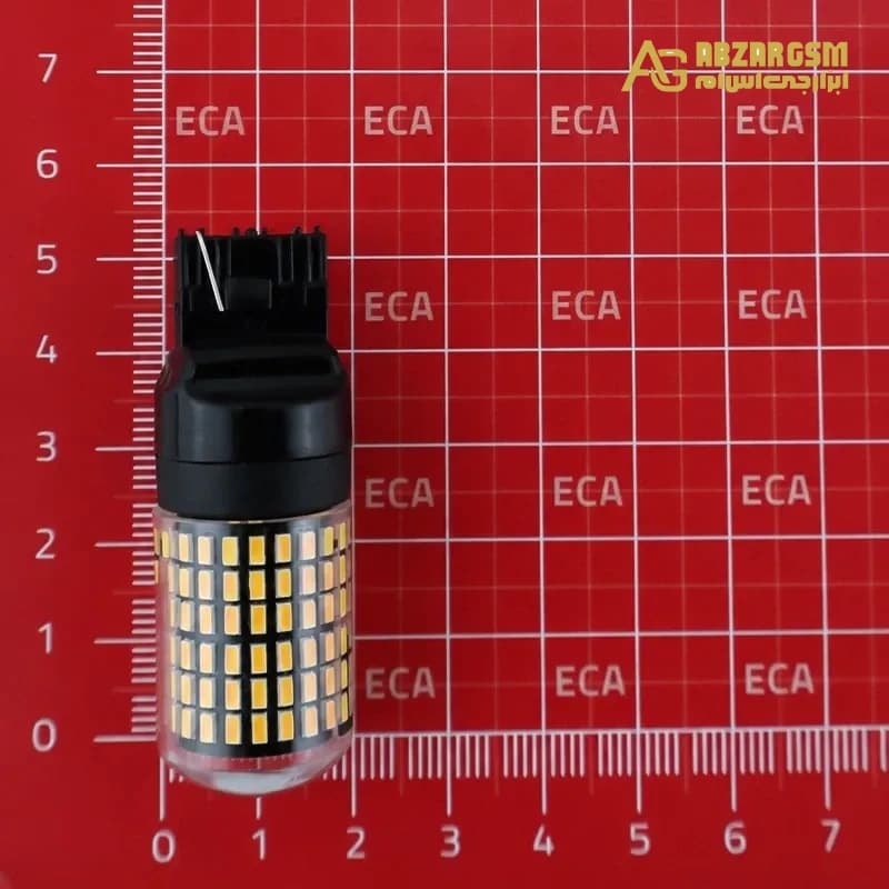 لامپ LED خودرویی 144تایی پایه 7440 (T20) مدل 3030 توان 21W نارنجی — تصویر ۳
