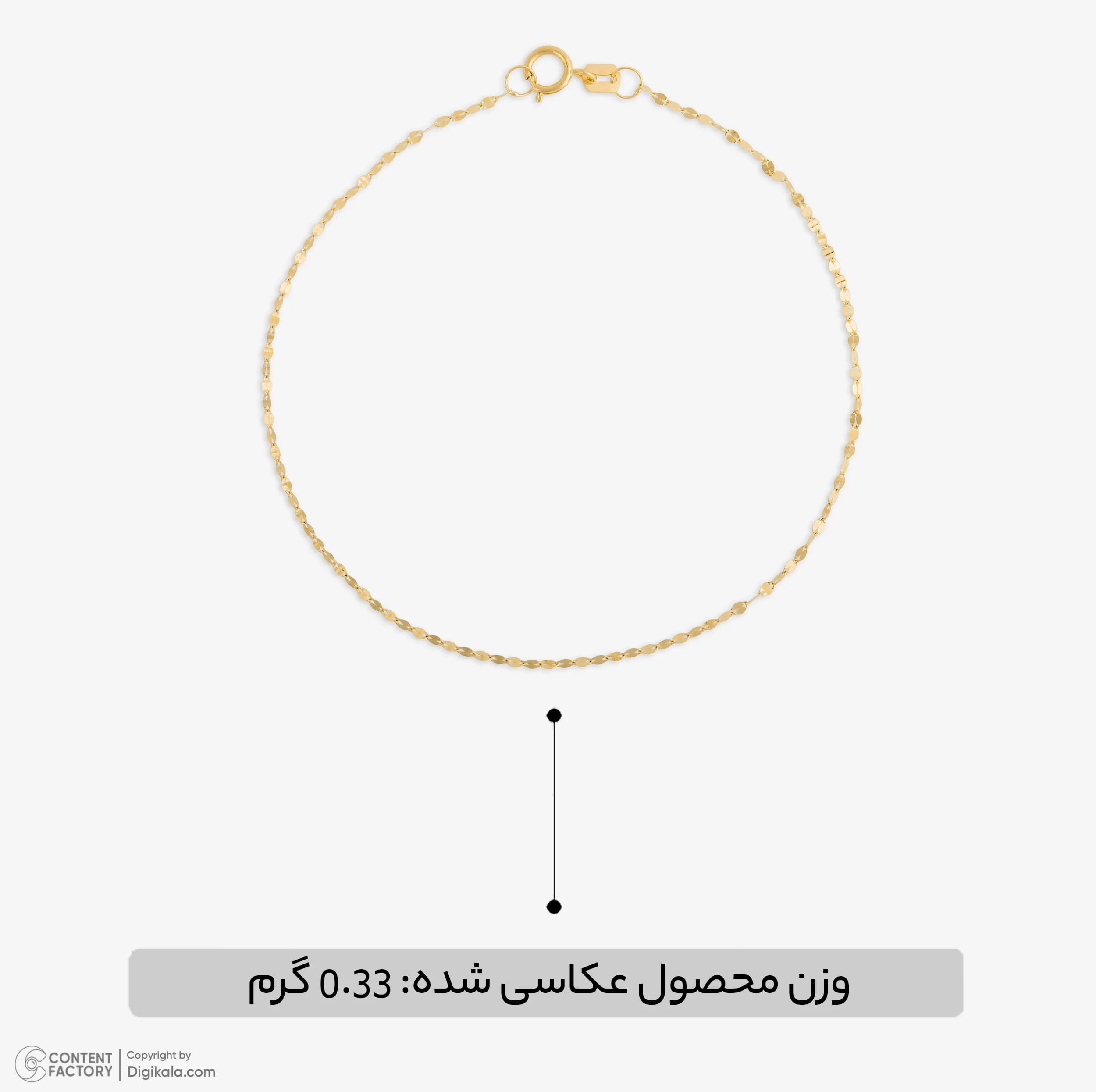 دستبند زنجیری طلا 18 عیار زنانه ناریا مدل استار — تصویر ۳