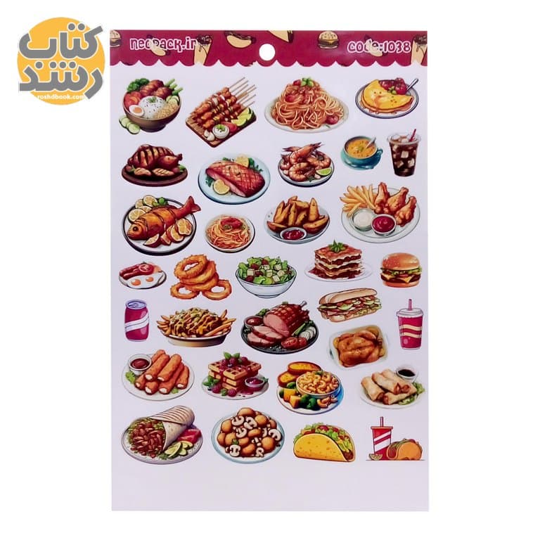 برچسب (استیکر) طرح غذا