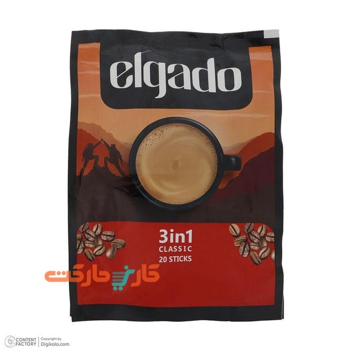 کافی میکس ۳ در ۱ الگادو بسته ۲۰ عددی (Elgado 3in1)