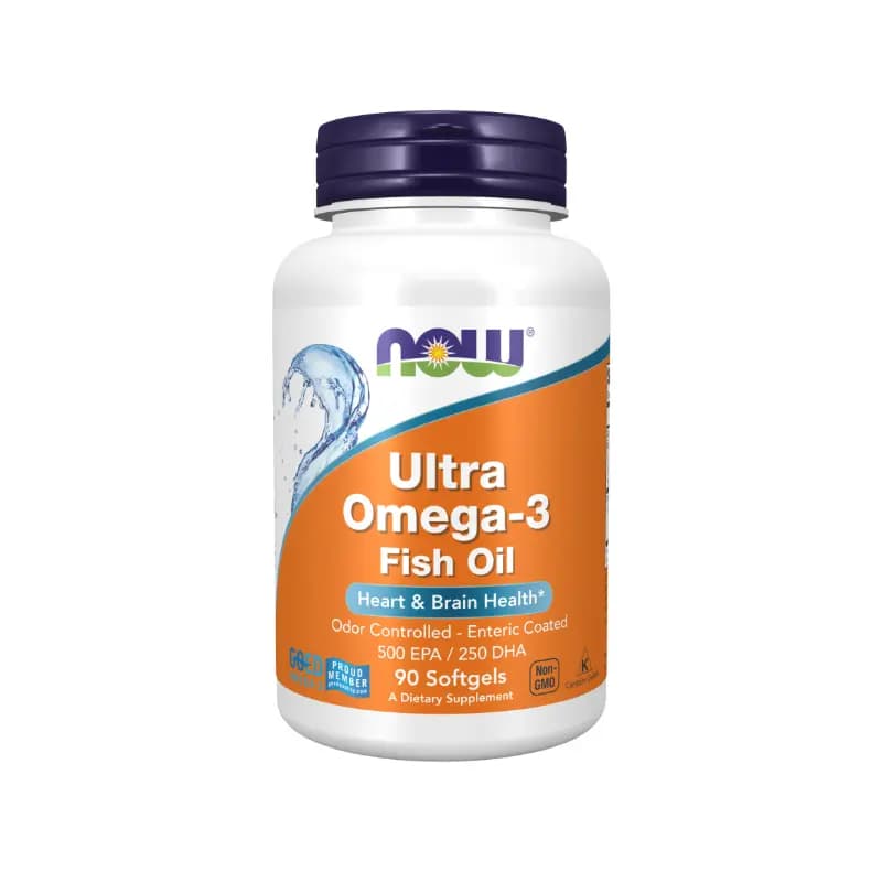 روغن ماهی امگا-۳ اولترا ناو فودز 90 عددی (سافت‌ژل با ژلاتین گاوی) | Now Foods Ultra Omega-3 Fish Oil (Bovine Gelatin) Softgels