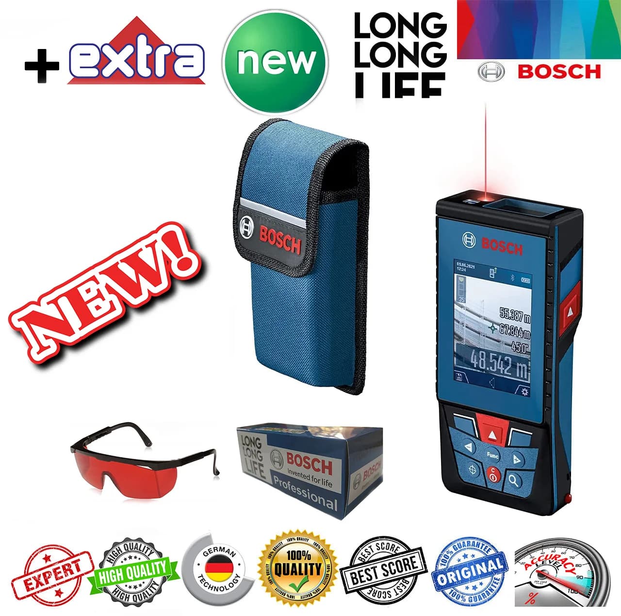 متر لیزری بوش مدل GLM 100-25 C ح — تصویر ۲