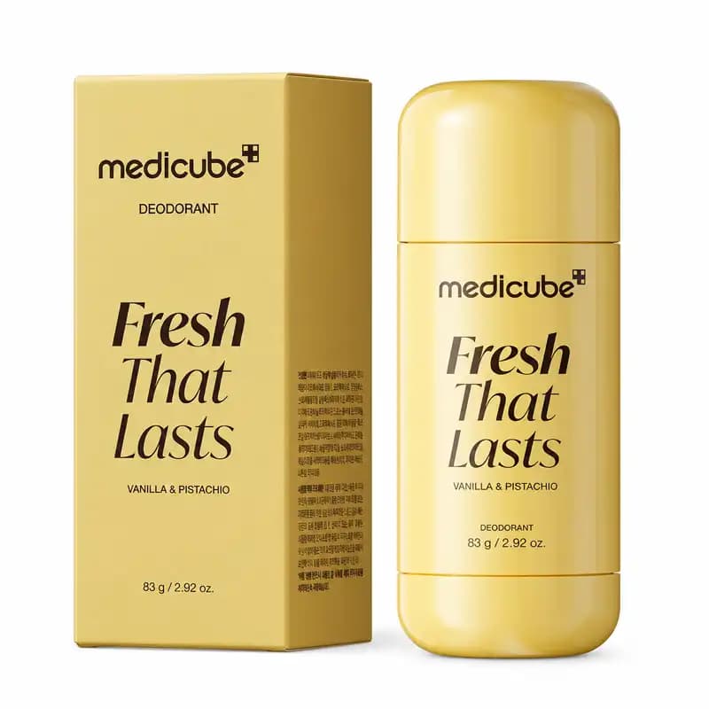 دئودورانت روشن‌کننده مدیکیوب وانیل و پسته MEDICUBE FRESH THAT LASTS DEODORANT حجم‌83g اصل — تصویر ۲