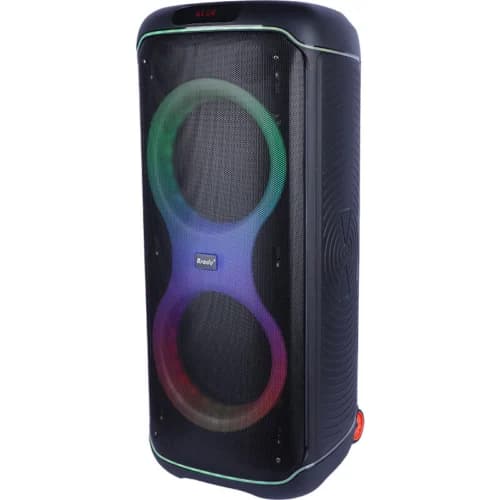 اسپیکر چمدانی بلوتوثی برودو BTS-2496 + میکروفون — تصویر ۳