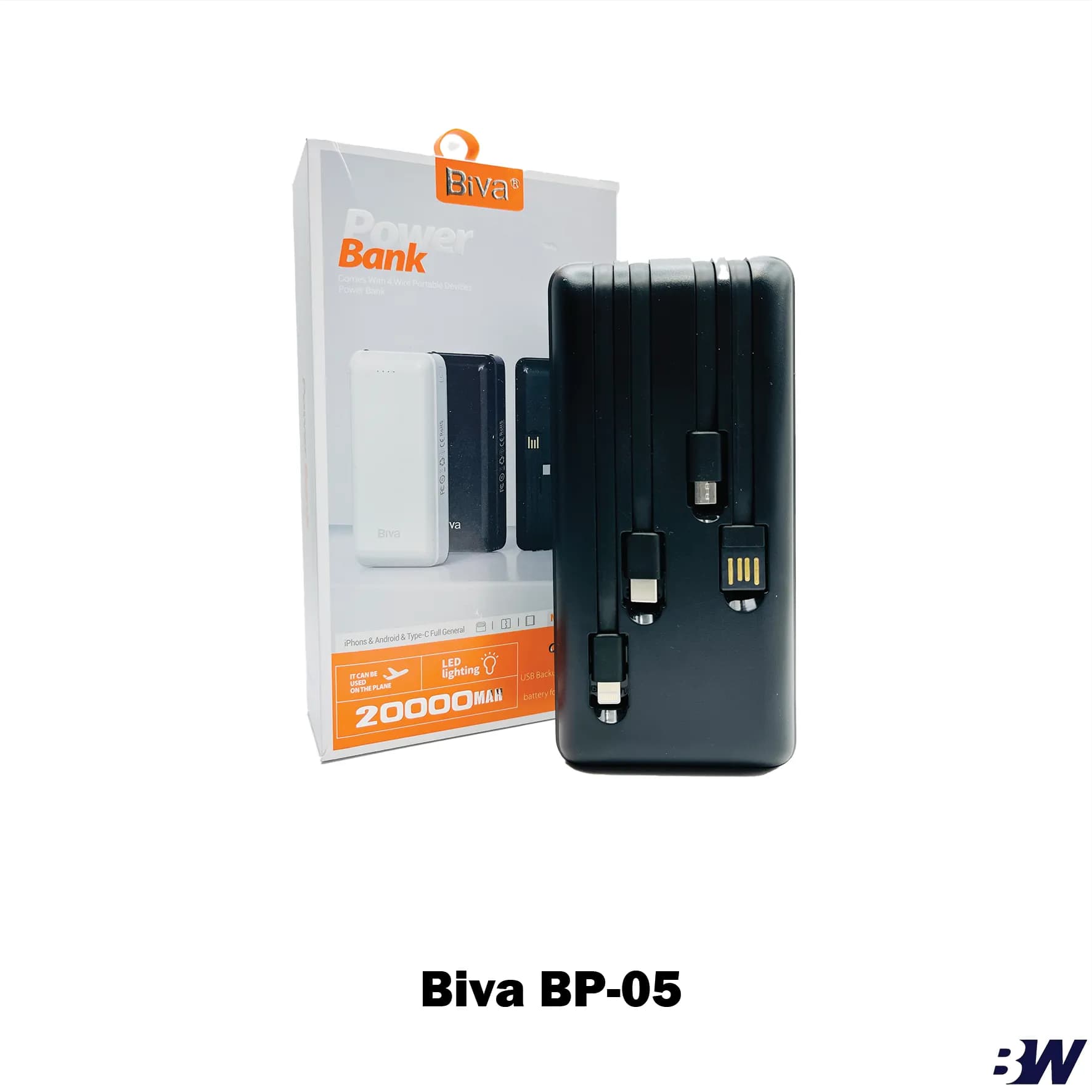 پاوربانک بیوا مدل BP-05 با ظرفیت 20000 میلی آمپر