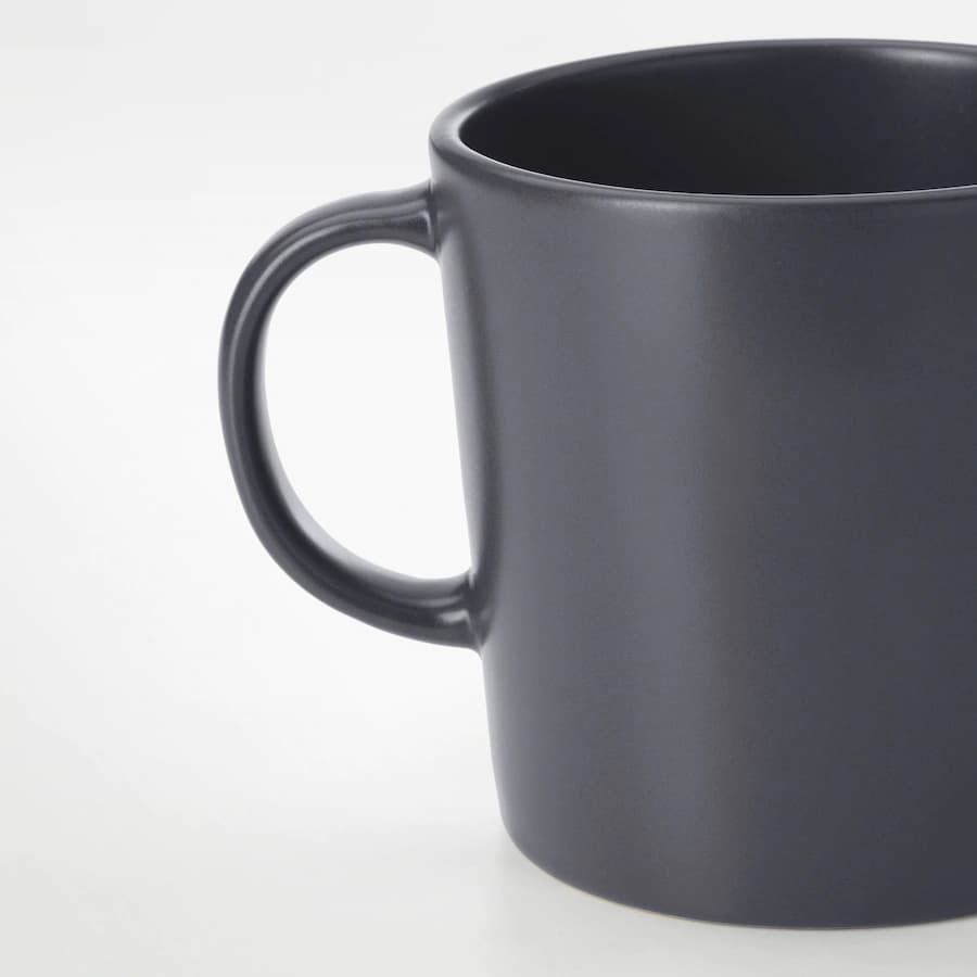 ماگ سرامیکی ایکیا ذغالی IKEA-DINERA — تصویر ۳