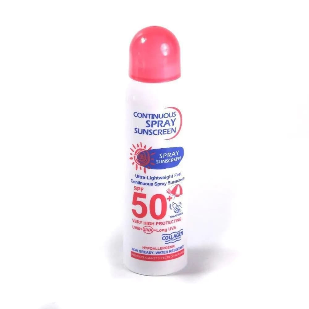 اسپری ضد آفتاب بی رنگ وکالی مناسب انواع پوست SPf 50 حجم 230 میلی