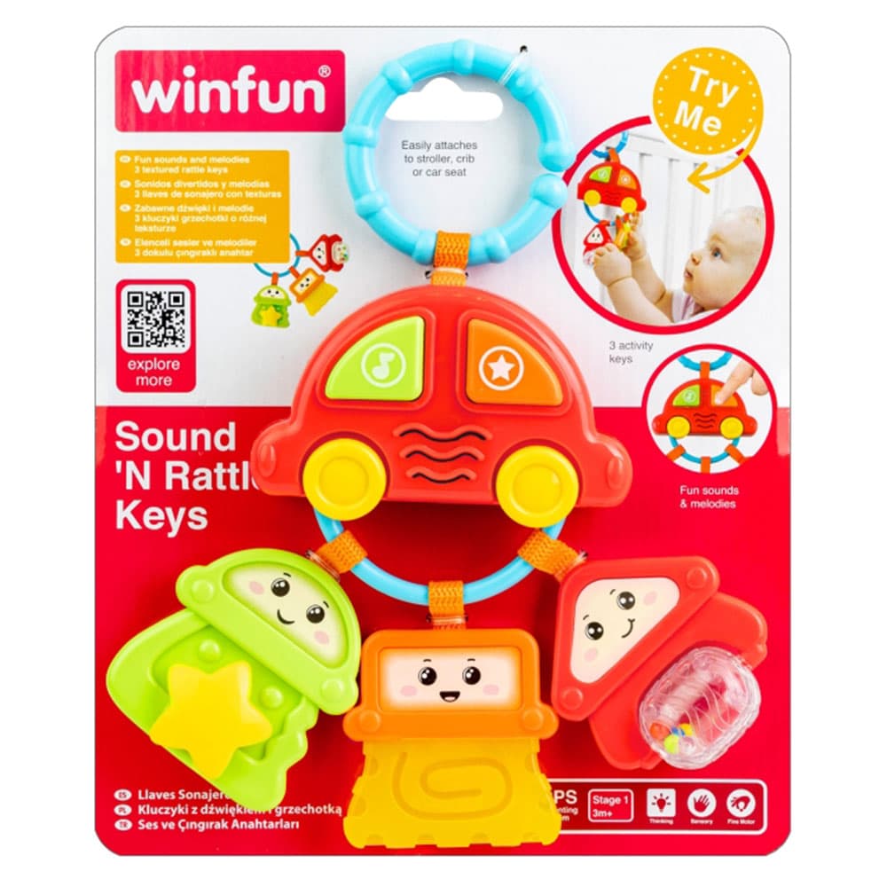 آویز موزیکال جغجغه کلید winfun