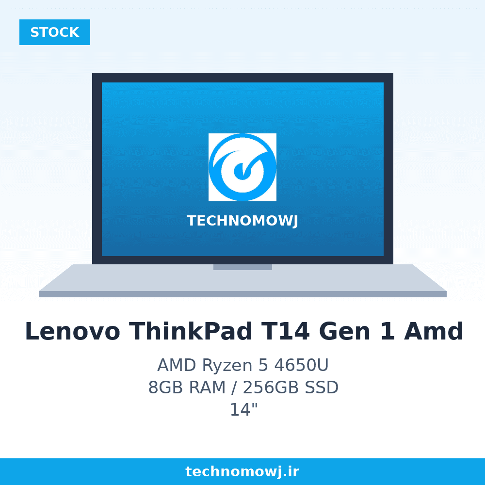 لپ تاپ استوک LENOVO ThinkPad T14 Gen 1 Amd | Ryzen 5 4650U | 8GB DDR4 | 256GB SSD | AMD | 14 اینچ FHD