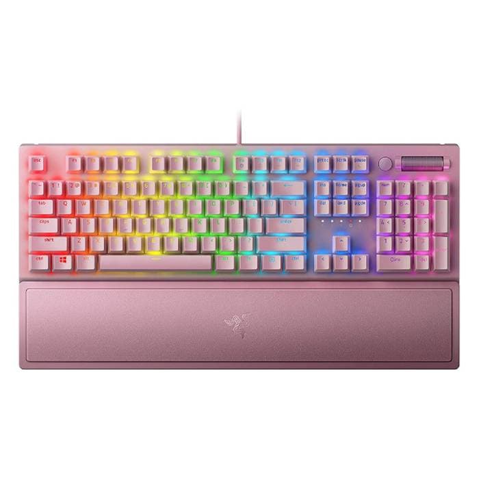 کیبورد گیمینگ Razer مدل Blackwidow v3 Quartz – سوییچ سبز