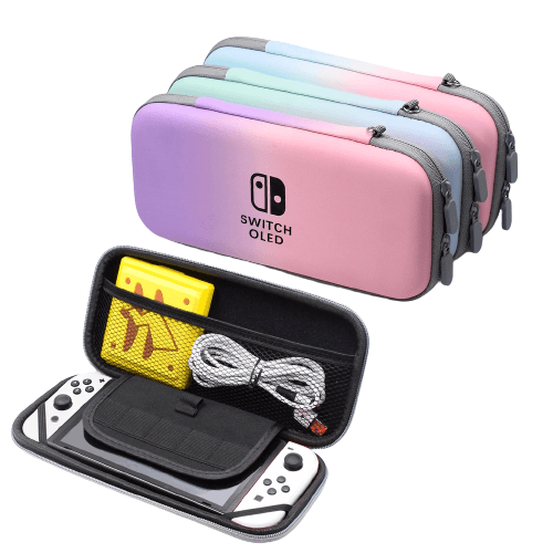 کیف محافظ اورجینال برای Nintendo Switch OLED صورتی ارغوانی — تصویر ۲