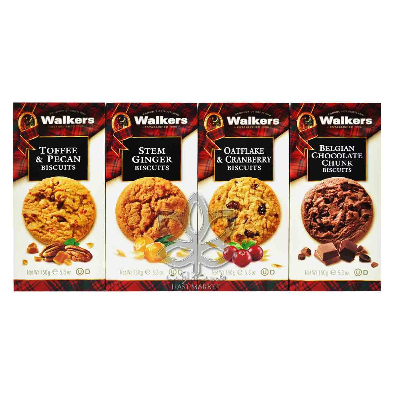 بیسکوییت با تکه های تافی و گردو پکان ۱۵۰ گرم واکرز – walkers — تصویر ۳