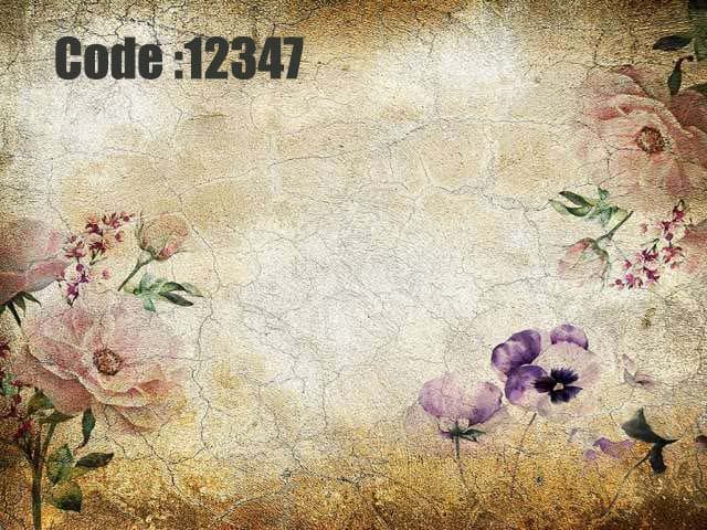 پوستر دیواری طرح گل‌های رز و بنفشه کلاسیک