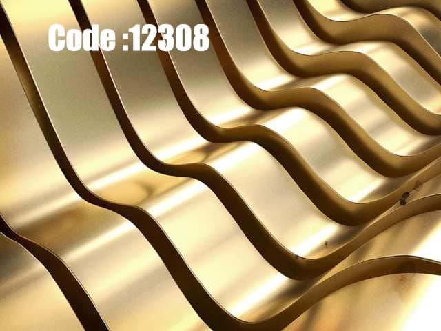 پوستر دیواری طرح موجهای طلایی لوکس