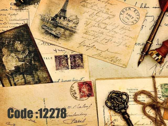 پوستر دیواری طرح نامه‌های پاریس و خاطرات جاودان