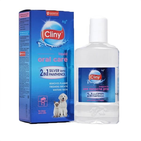 محلول دهان شویه سگ و گربه کلینی (cliny) — تصویر ۲