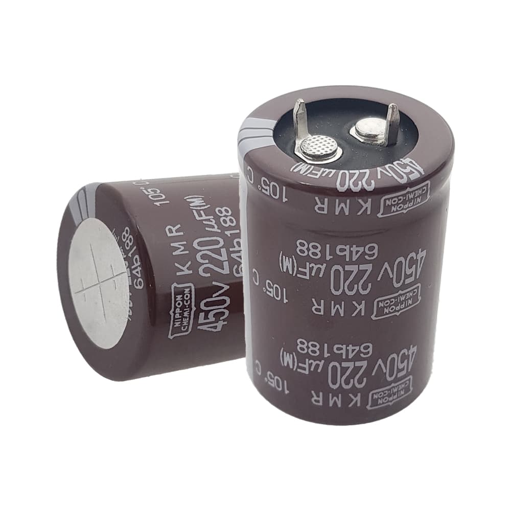 خازن الکترولیتی نیپون مدل NIPPON KMR 220uF 450V 25.4×35mm — تصویر ۳