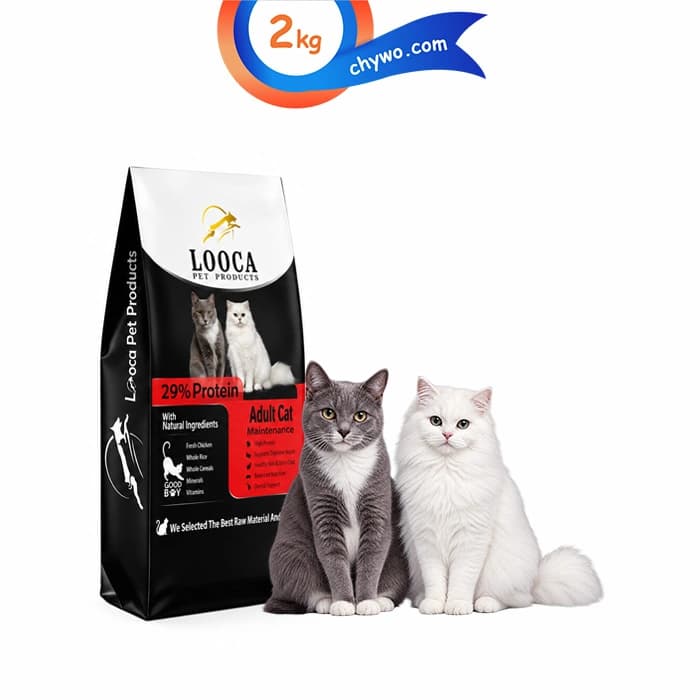 غذای خشک گربه بالغ لوکا طعم گوشت و برنج وزن 2 کیلوگرم Looca Adult Cat