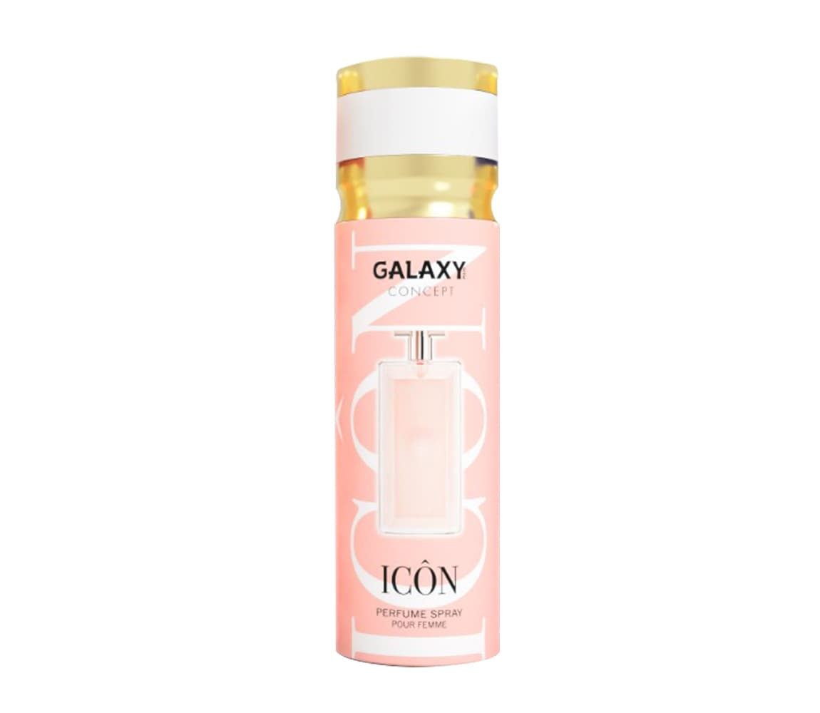اسپری خوشبو کننده زنانه گالکسی GALAXY مدل ICON رایحه ادکلن لانکوم آیدول