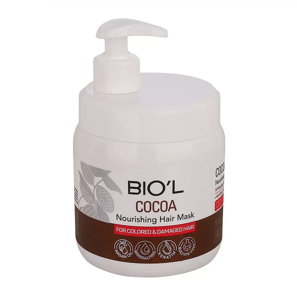 ماسک مو بیول حاوی عصاره کاکائو مناسب موهای آسیب دیده و رنگ شده حجم 500 میلی لیتر — تصویر ۲