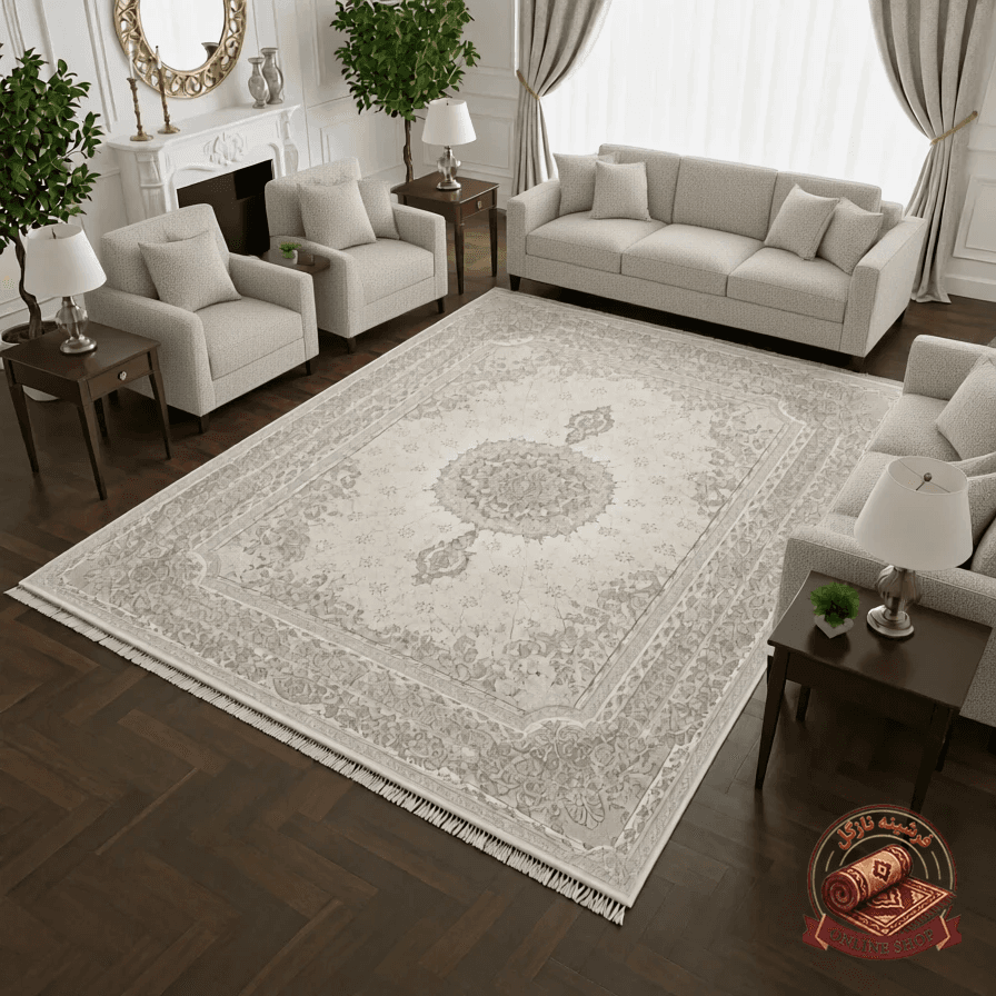 فرشینه پذیرایی و کناره ، طرح لچک و ترنج کد h259
