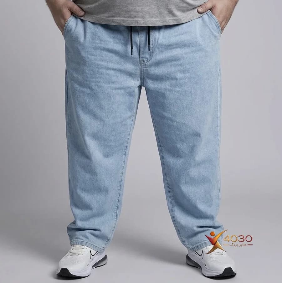 شلوار جین کمرکش ZARA سوپر سایز مردانه ( 3884 ) — تصویر ۹